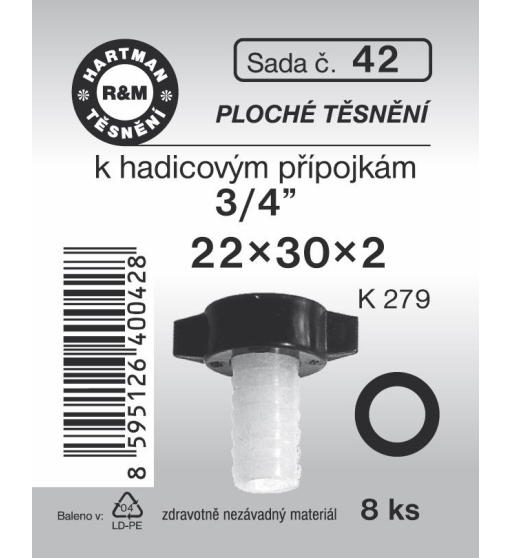 Sada  H 42. 22/30x2 3/4" k příp.hadice