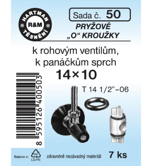 Sada  H 50. "O" kroužek 14x10