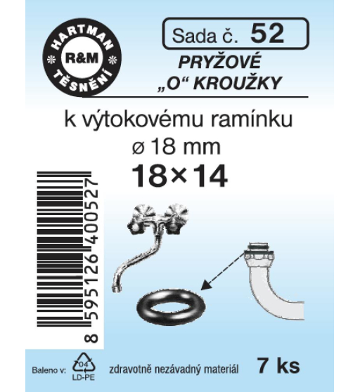 Sada  H 52. "O" kroužek 18x14