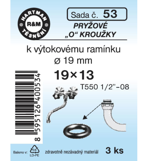 Sada  H 53. "O" kroužek 19x13