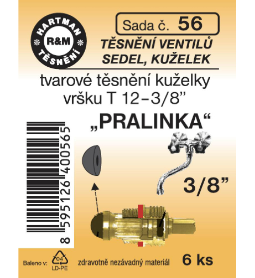 Sada  H 56. pralinka 3/8" guma