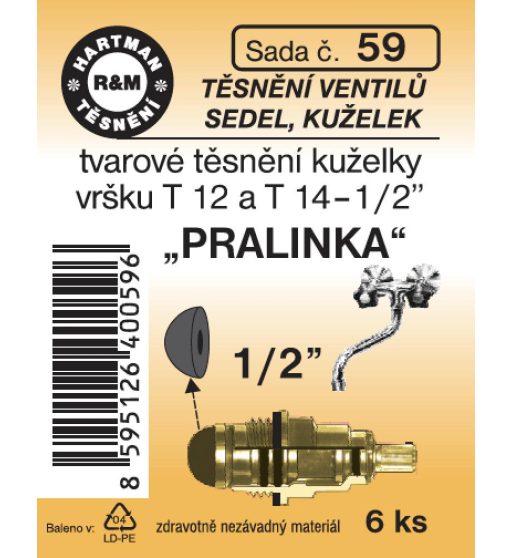 Sada  H 59. pralinka 1/2" guma