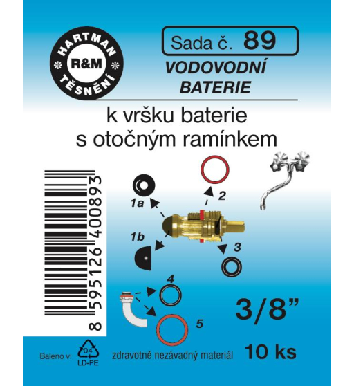 Sada  H 89. k vršku baterie s otočným ramínkem 3/8"