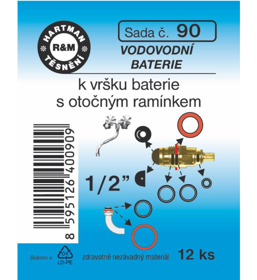 Sada  H 90. k vršku baterie s otočným ramínkem 1/2"