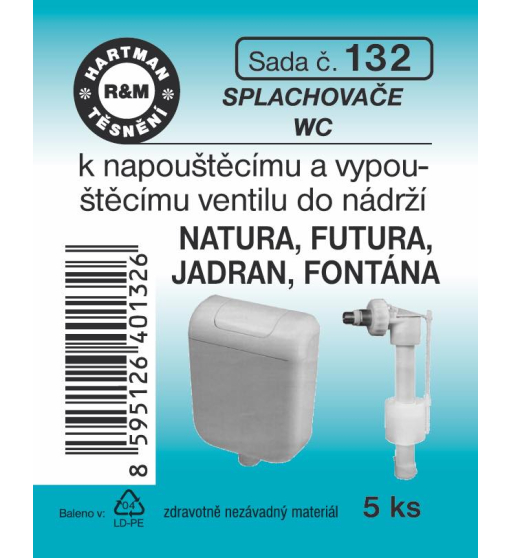 Sada  H 132. nap. a vyp.ventil do nádrží