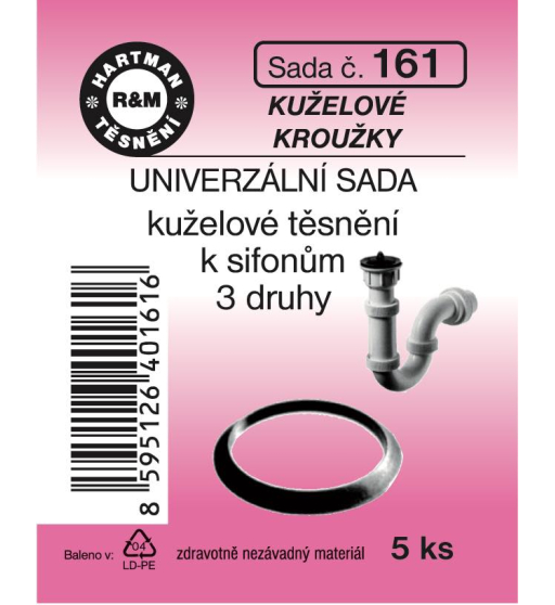 Sada  H 161. kuželové těsnění k sifónům