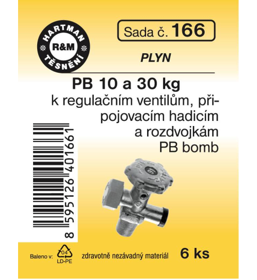 Sada  H 166. reg.ventil; přip.hadice; rozdvojky PB bomb