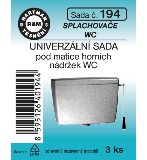 Sada  H 194. pod matici horní WC nádržky