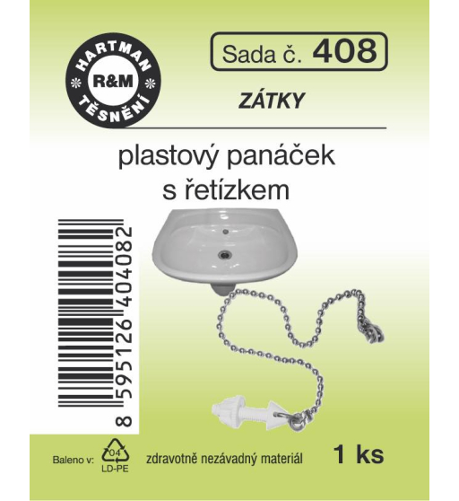 Sada  H 408. plastový panáček s řetízkem