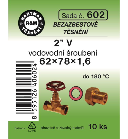 Sada  H 602. 62/78x1,6 2" vod.šroubení