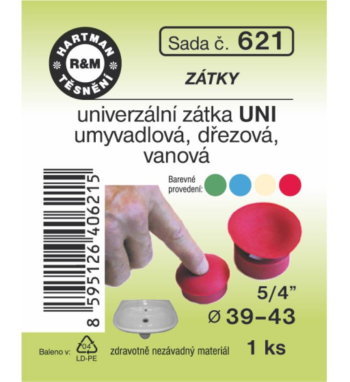 Sada  H 621. UNI zátka 5/4" pr.39-43