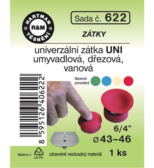 Sada  H 622. UNI zátka 6/4" pr.43-46