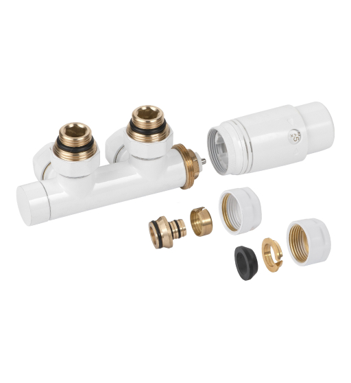 INVENA střed. připojení rohové 1/2", M30 BÍLÁ
