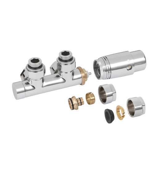 INVENA střed. připojení rohové 1/2", M30 CHROM