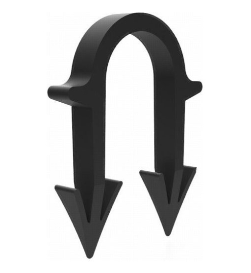 Podlahová příchytka D ( sáček 100 kusů )