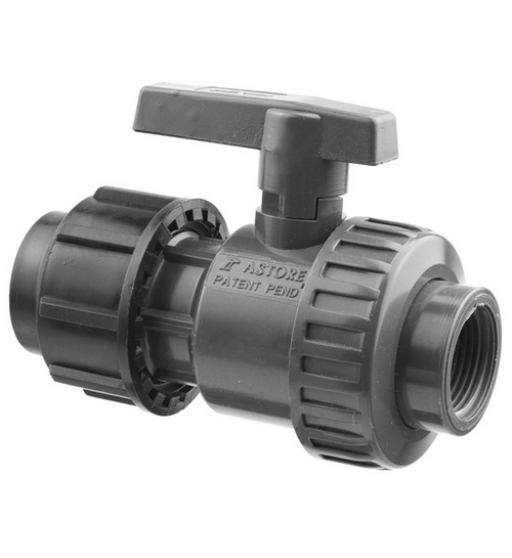 PVC ventil kulový  25xF3/4