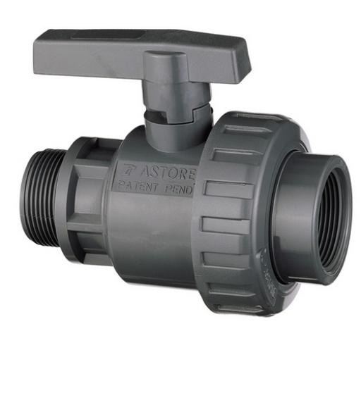 PVC ventil kulový  1/2 MF